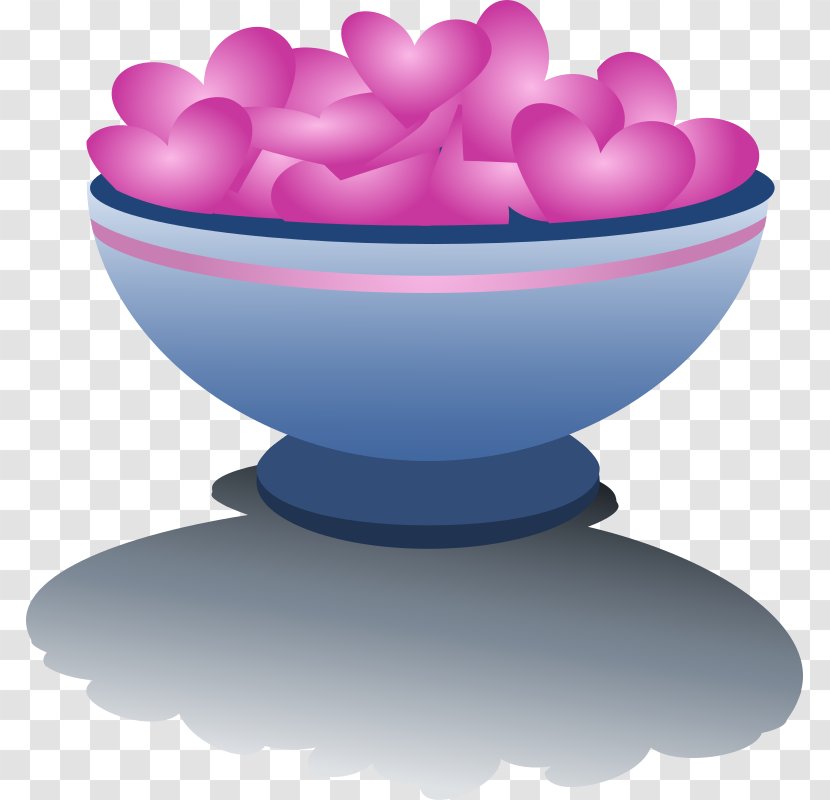 Valentine's Day Bowl Heart Clip Art Transparent PNG