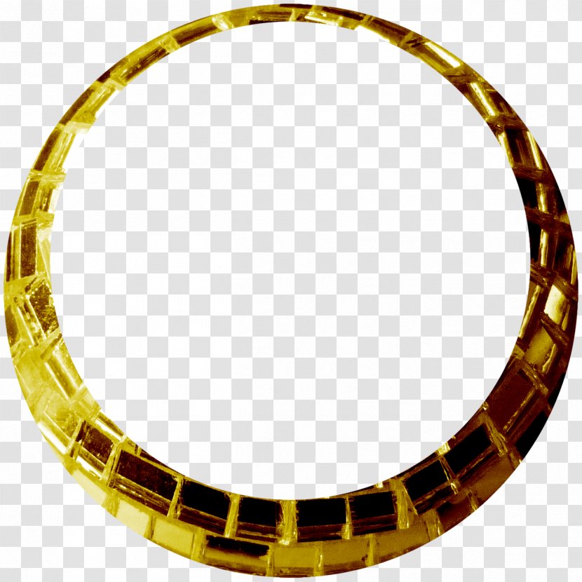 Metal Circle Gold - Material - Creative Golden Ring Transparent PNG