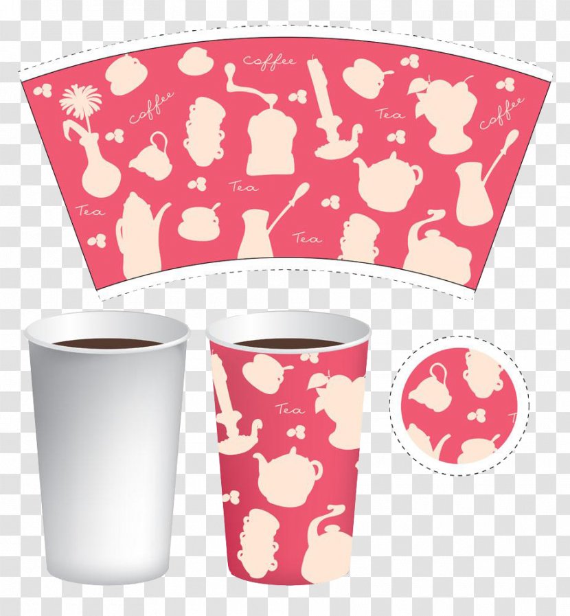 Coffee Tea Paper Mug - Drinkware - Cup Expansion Drawing Transparent PNG