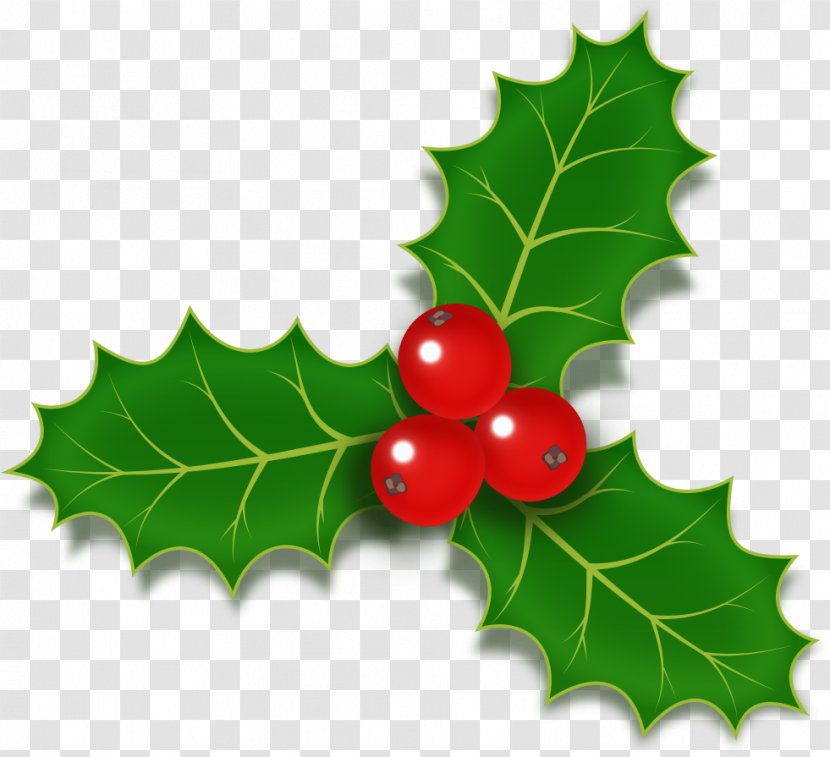 Christmas Designs Clip Art Common Holly Vector Graphics Image - Berries - Cross Transparent PNG