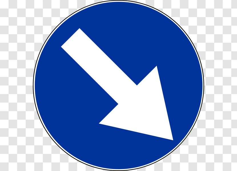 Traffic Sign Mandatory Keep Right - Logo - Driving Vector Transparent PNG