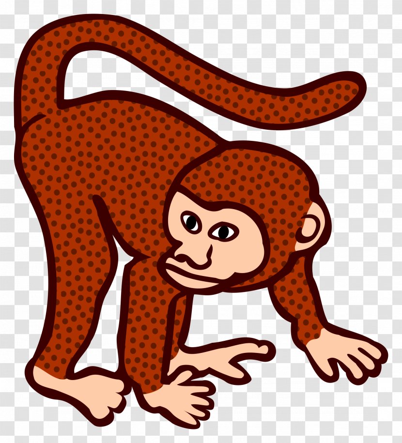 Primate Monkey Drawing Clip Art - Royaltyfree - Tier Transparent PNG