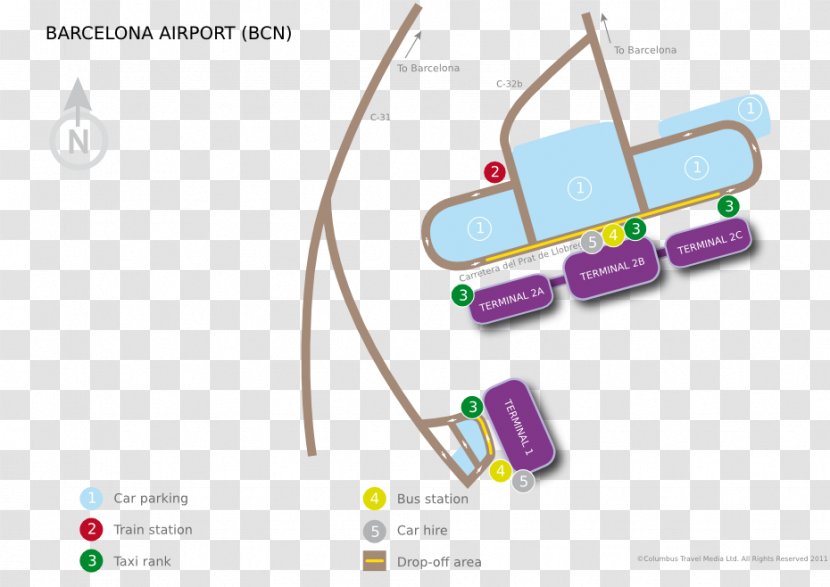 Airport Bus Barcelona Sants Railway Station Terminal Aeropuerto 2 - Hotel Transparent PNG