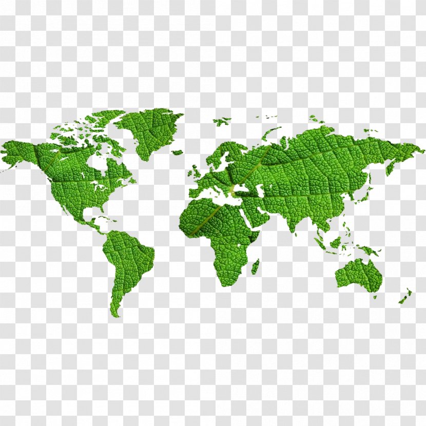 Globe World Map - Ivy - Green Transparent PNG