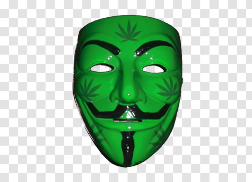 Guy Fawkes Mask Cannabis Drawing - Heart Transparent PNG