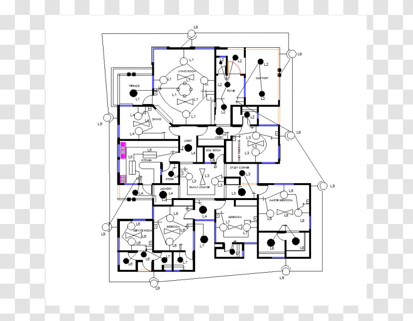 Floor Plan Computer-aided Design Schematic - Autocad - Jewellery Model Transparent PNG