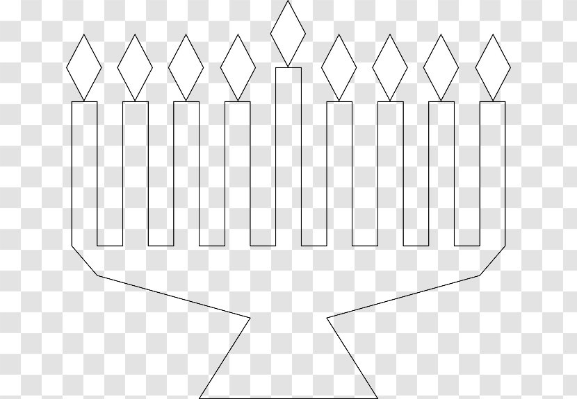 Menorah Hanukkah Coloring Book Judaism Jewish Holiday - Structure Transparent PNG