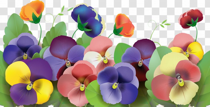 Pansy Clip Art - Painting - Voilet Transparent PNG