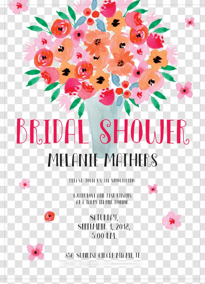 Flower Wedding Poster Marriage - Logo - Bridal Shower Transparent PNG