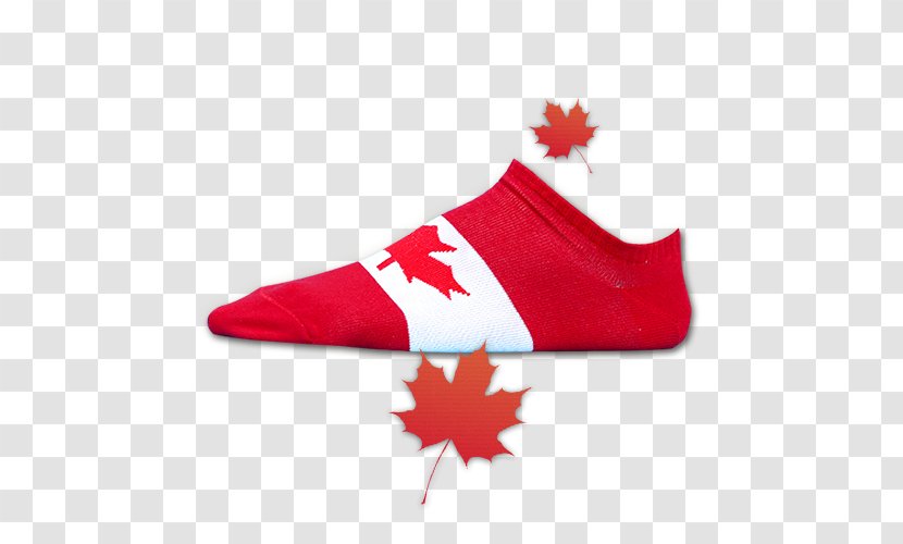 Shoe - Carmine - Fashion Socks Red Maple Leaf Transparent PNG