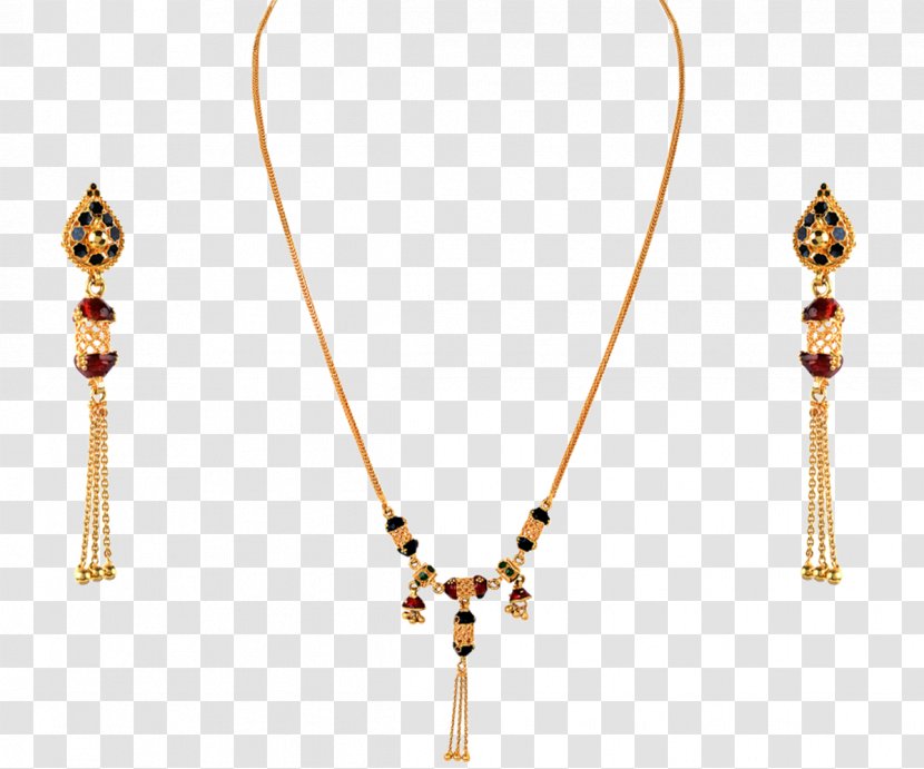 Necklace ORRA Jewellery Earring Gold - Retail - Indian Transparent PNG
