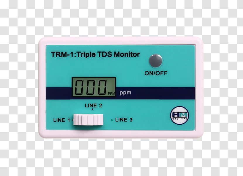 TDS Meter Total Dissolved Solids HM Digital Hand Held & Temperature Water Test TDS-3 Testing - Industry - Technology Sense Line Transparent PNG