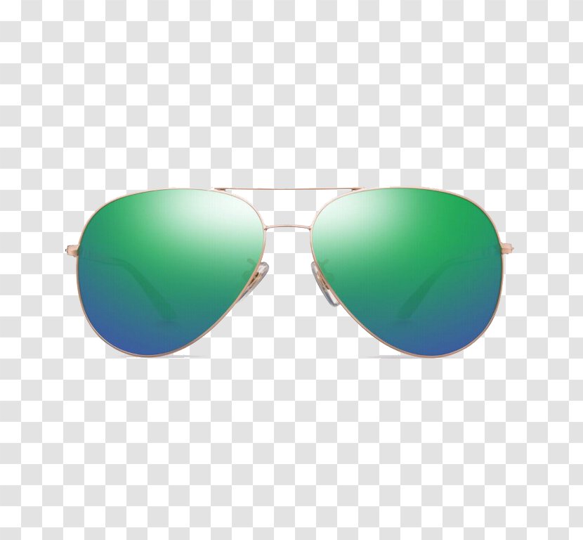 Sunglasses Green Blue Download - Blue-green Polarized Aviator Transparent PNG