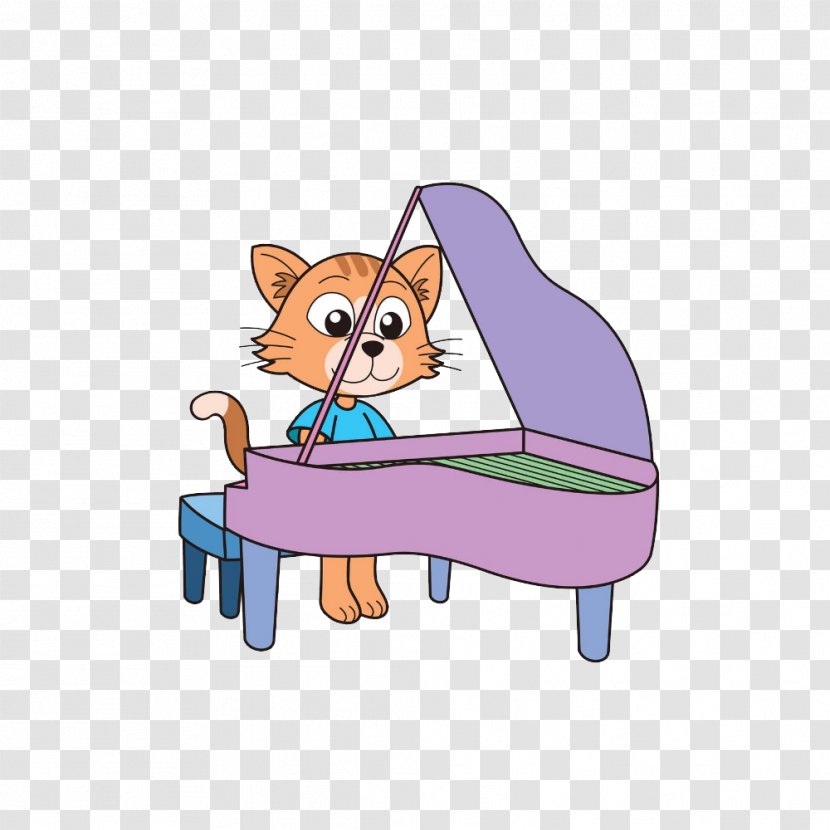 Stock Photography Piano Royalty-free Illustration Clip Art - Pianist - Catwork Ornament Transparent PNG