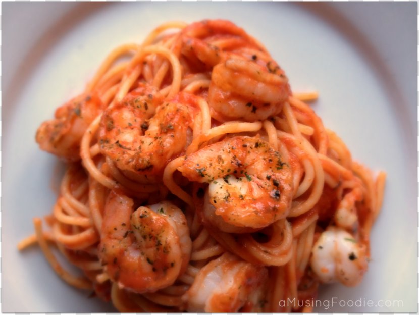 Pasta Fra Diavolo Sauce Spaghetti Alla Puttanesca Marinara Italian Cuisine - Food - Shrimps Transparent PNG