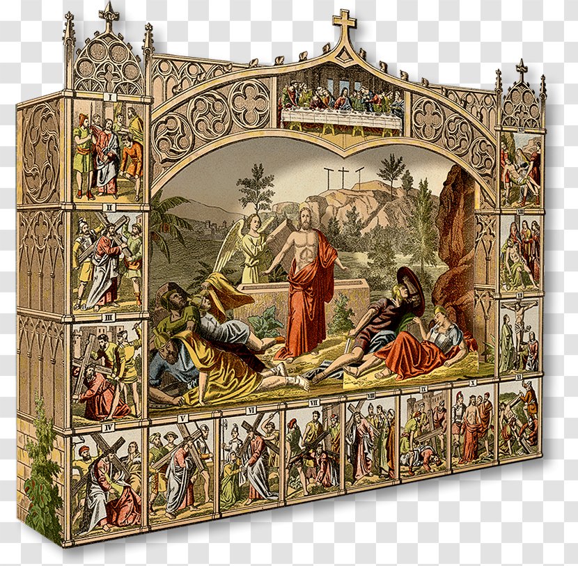 Bible Resurrection Of Jesus Christianity Diorama Stations The Cross - Art - Easter Transparent PNG