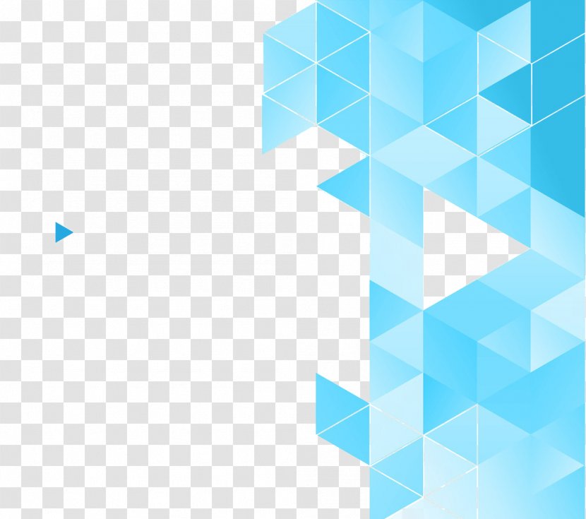 Triangle Blue Computer File - Symmetry - Mosaic Pattern Vector Transparent PNG