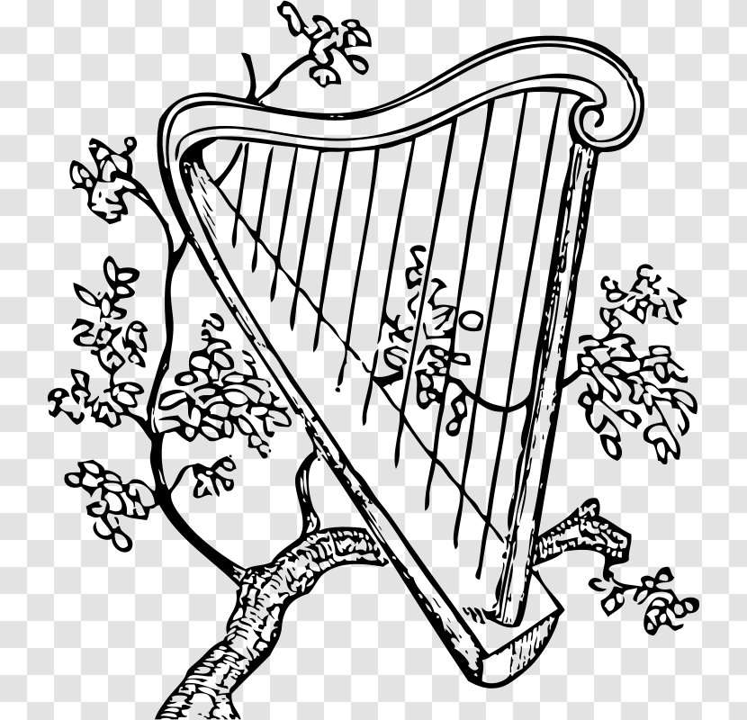 Musical Instruments Harp Drawing String - Flower Transparent PNG