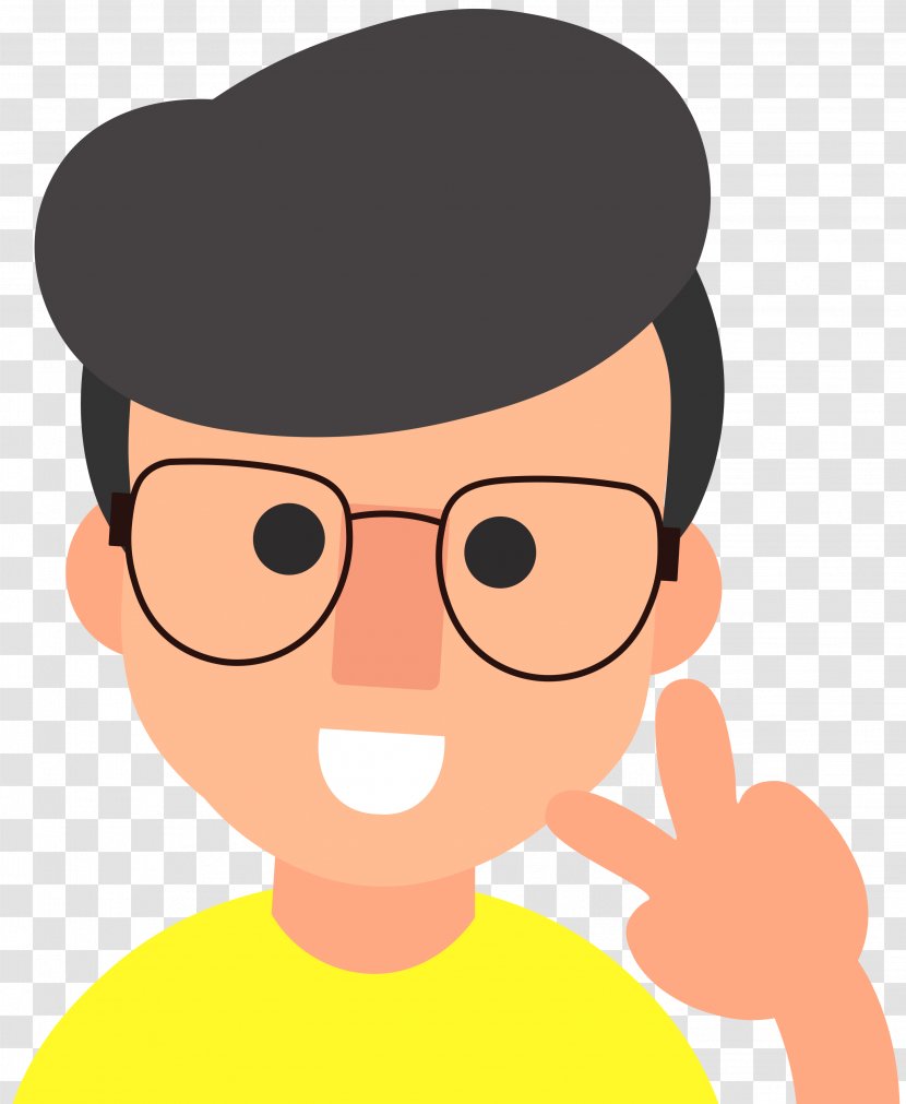 Nose Glasses Illustration Clip Art Cheek - Thumb - Aqui Cartoon Transparent PNG