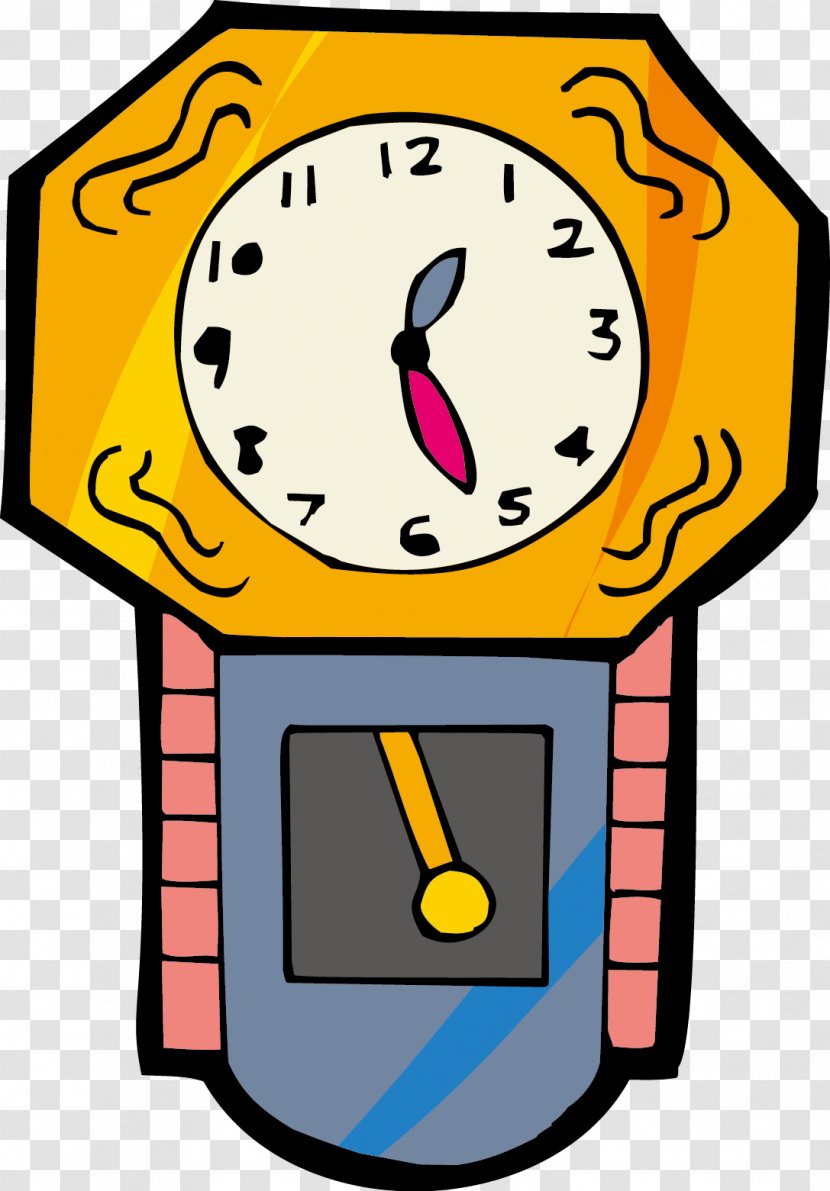 Clock Cartoon Clip Art - Vector Transparent PNG