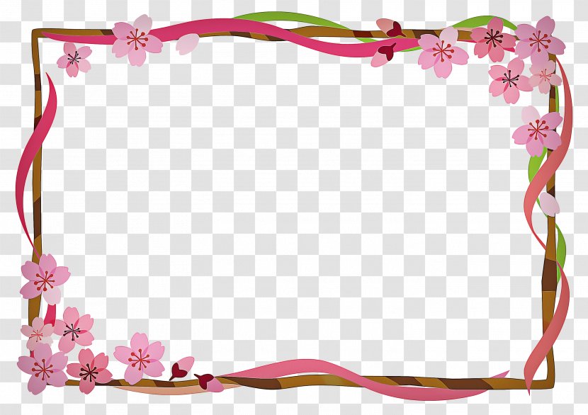 Pink Background Frame - Picture Frames Transparent PNG