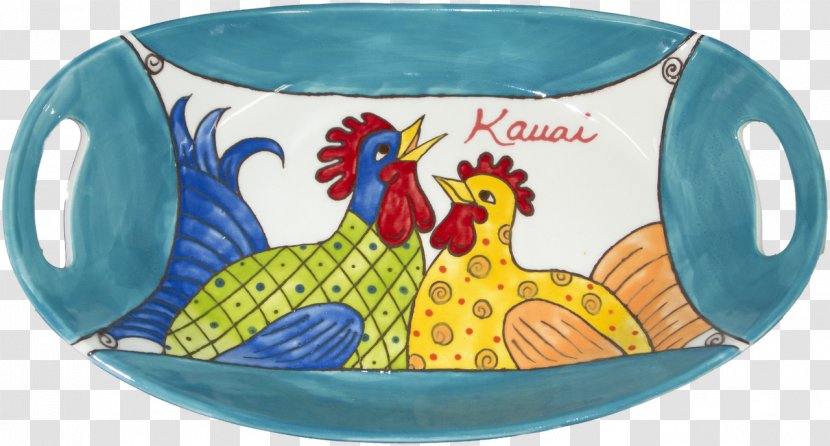 Rooster Ceramic - Dishware - Oval Plate Transparent PNG