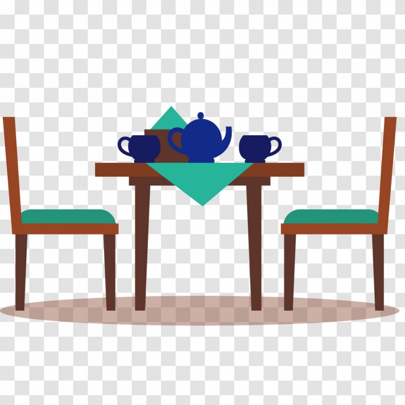 Table Chair Dining Room Furniture - Neat Transparent PNG
