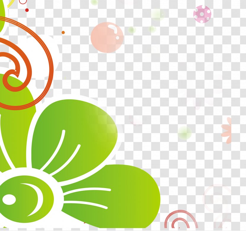 Poster Clip Art - Brand - Green Floral Border Transparent PNG