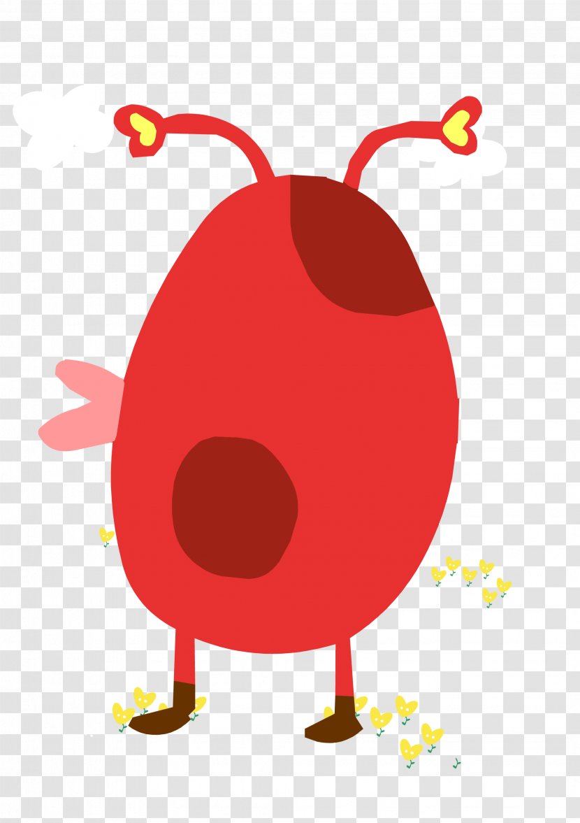 Insect Worm Cartoon - Red - Small Vector Transparent PNG