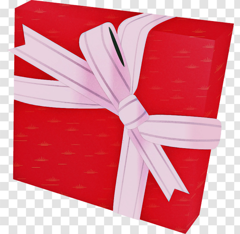 Red Ribbon Present Magenta Gift Wrapping Transparent PNG