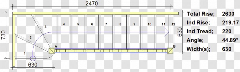 Line Angle - Text - Stairs Plan Transparent PNG