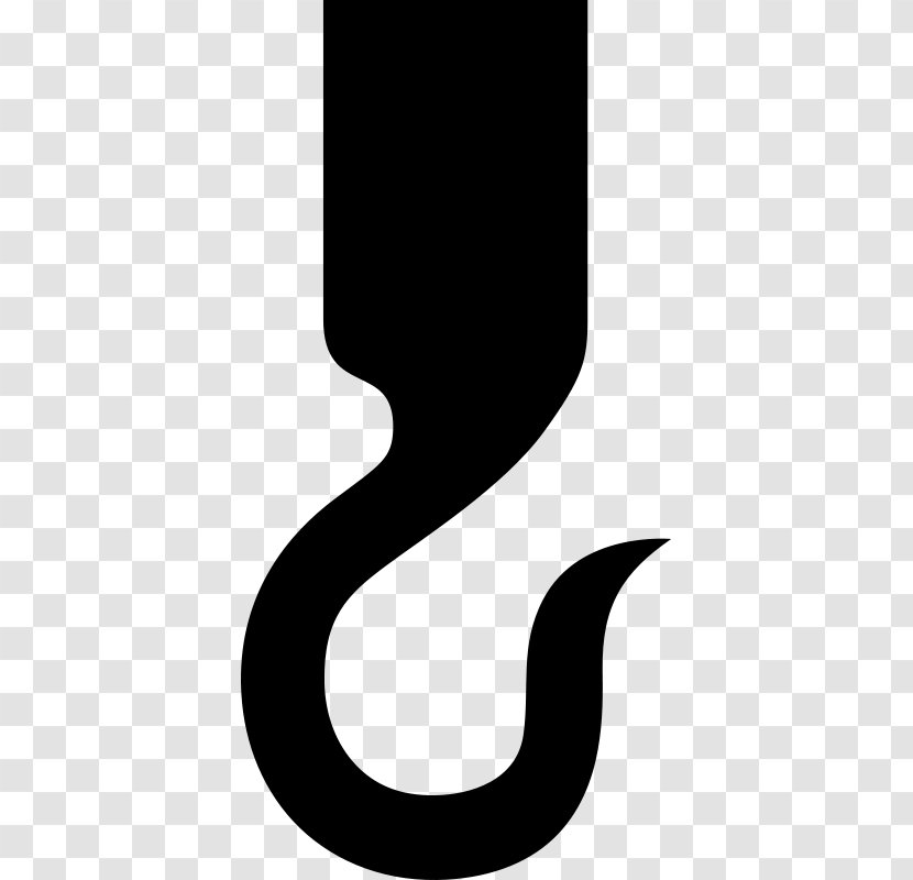 Lifting Hook Clip Art - Black Transparent PNG