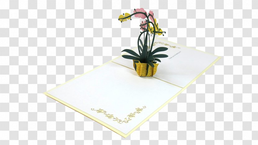 Paper Pop-up Book Orchids Vase Card Stock - Flower Transparent PNG