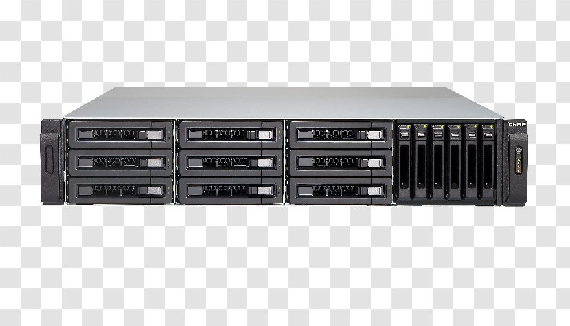 Network Storage Systems QNAP TVS-1582TU-I 15 Bay Qnap TVS-EC1580MU-SAS-RP R2 NAS Rack Ethernet Lan Black TVS-EC1580MU-SAS-RP-16G-R2 Data - Hard Drives - Disk Array Transparent PNG