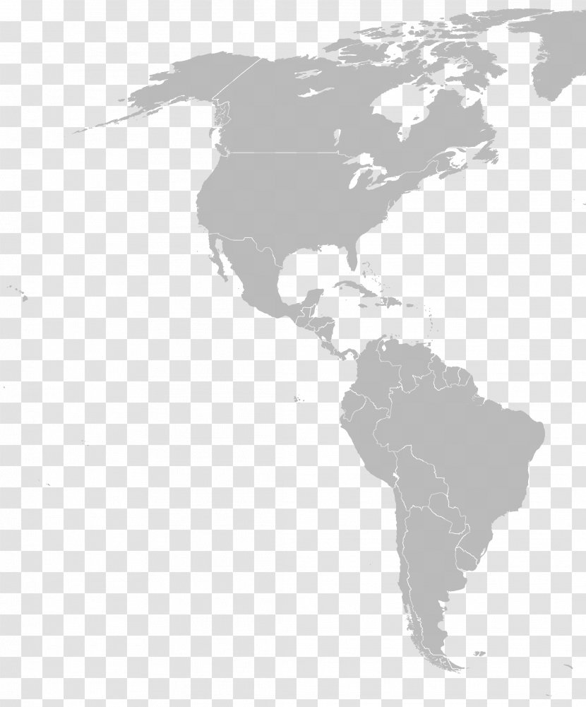 South America Blank Map Latin North - Americas - NORTH AMERICA Transparent PNG