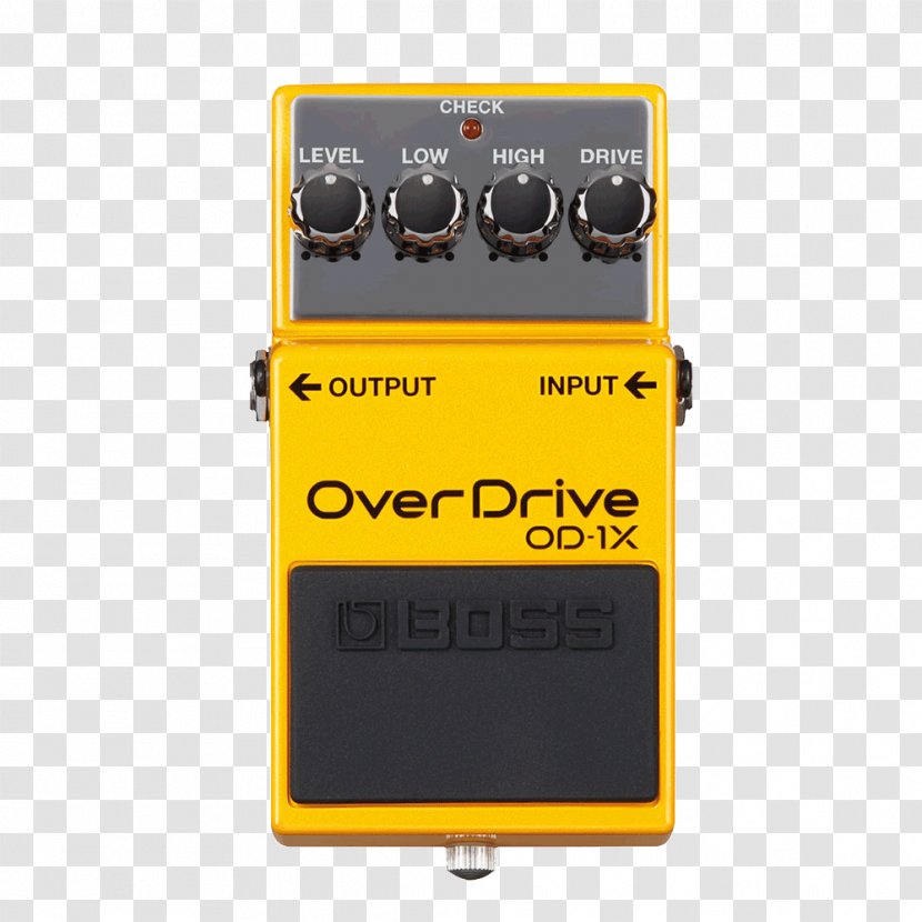 Boss DS-1 Distortion BOSS OD-1X OverDrive Effects Processors & Pedals Corporation - Technology - Guitar Pedal Transparent PNG