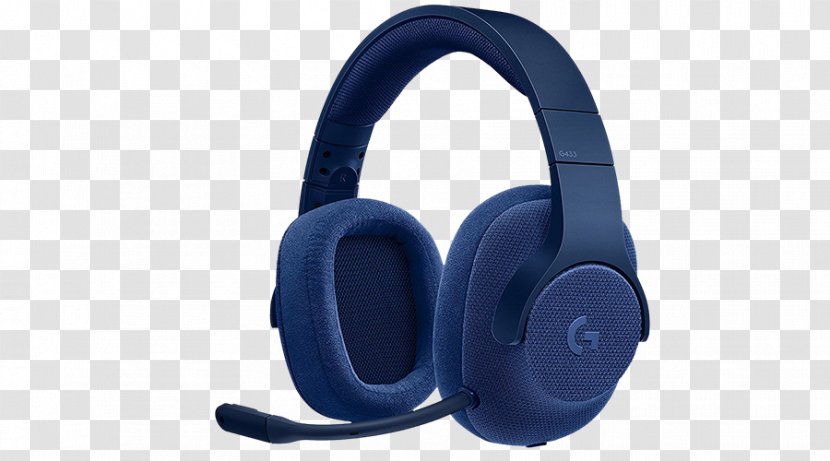 Logitech G433 Headset 7.1 Surround Sound G933 Artemis Spectrum - Dts - Gaming Blue Transparent PNG