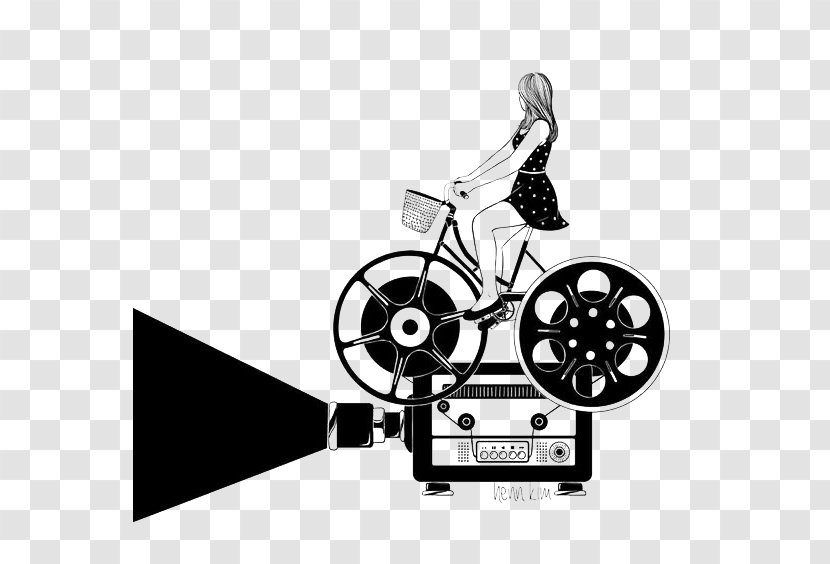 Cinema Film Art Illustration - Cartoon - Creative Movie Projector Transparent PNG