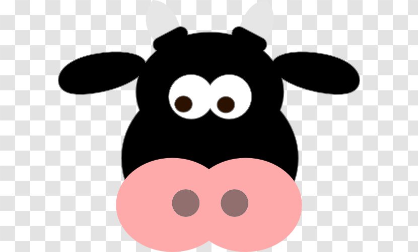 Beef Cattle Face Ox Clip Art - Cow Cartoon Transparent PNG