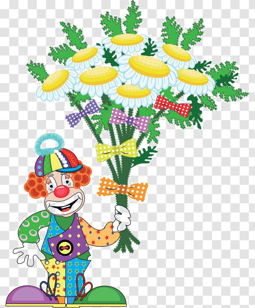 Clown Drawing Royalty-free Illustration - Art - Cartoon Flower Transparent PNG