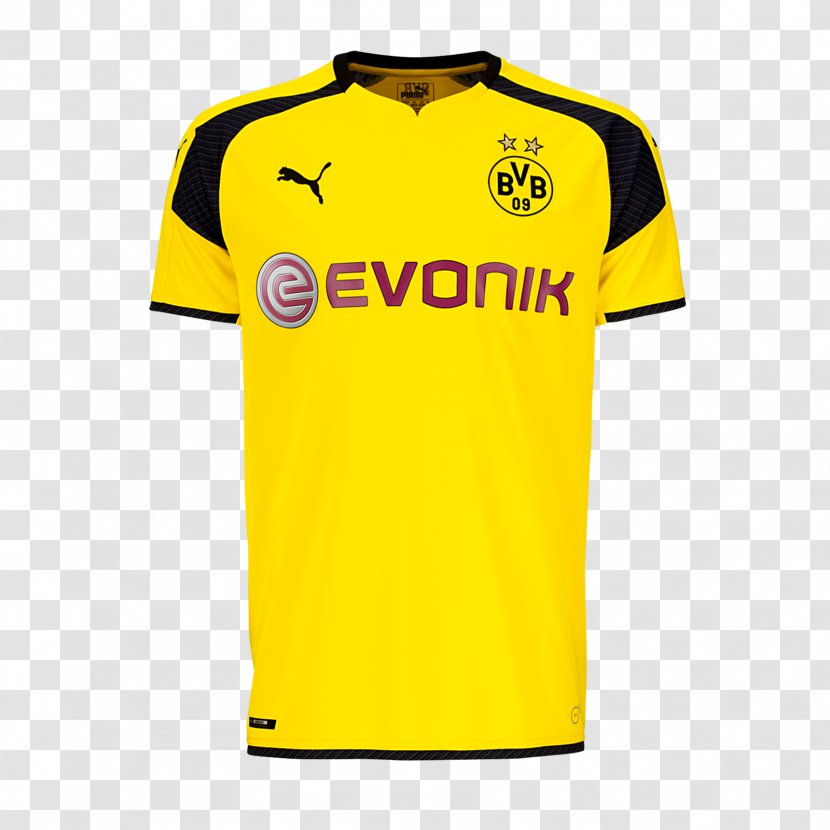 Borussia Dortmund T-shirt 2016–17 UEFA Champions League 2017–18 Jersey - Yellow - Bvb Transparent PNG