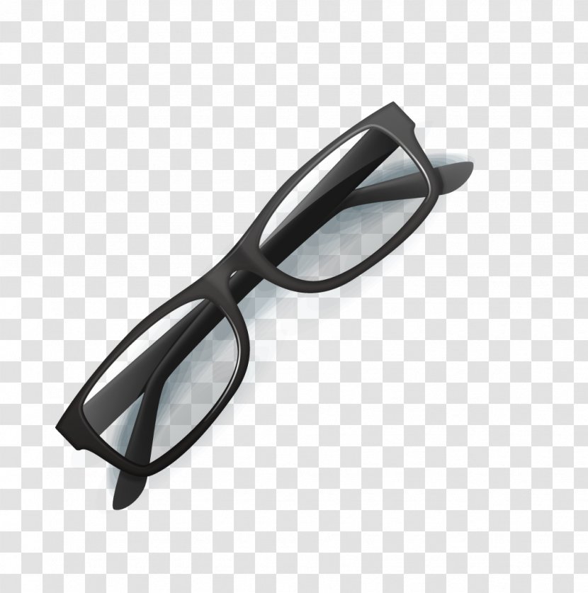 Goggles Glasses Near-sightedness - Optometry - Vector Black Frame Transparent PNG