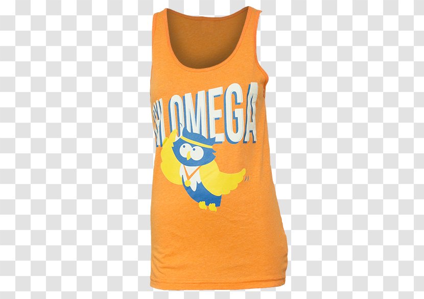 Sleeveless Shirt T-shirt Gilets - Yellow - Chi Omega Transparent PNG