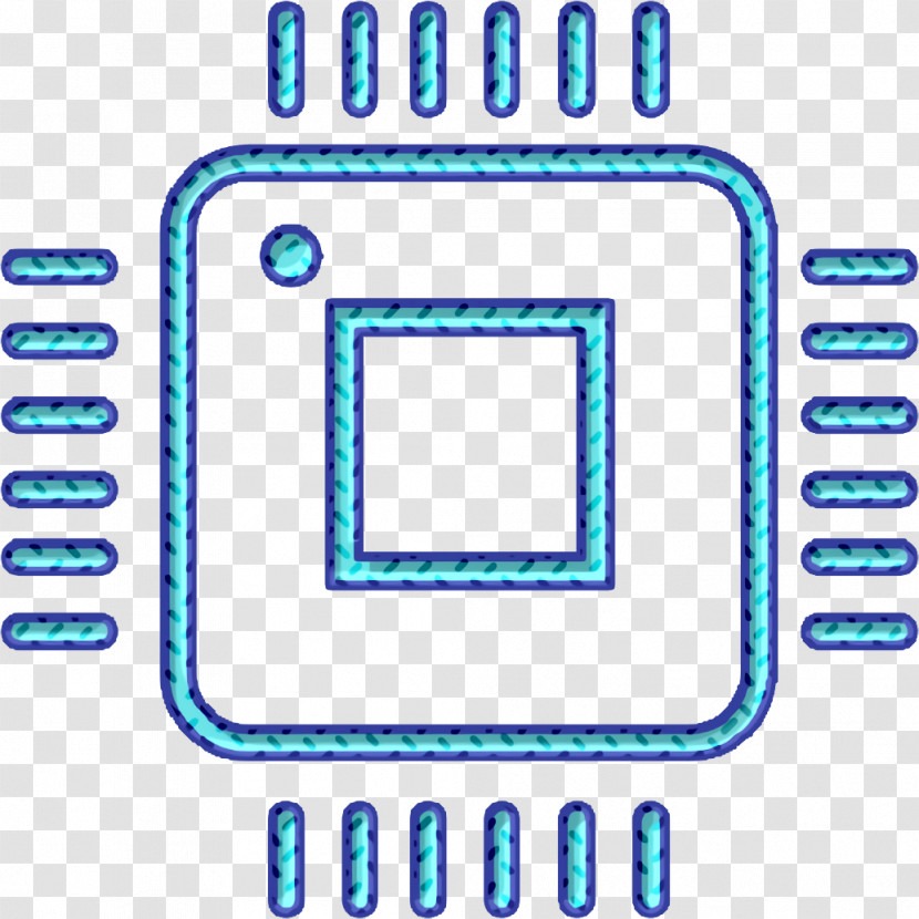 Technology Icon Microchip Icon Computer Microprocessor Icon Transparent PNG