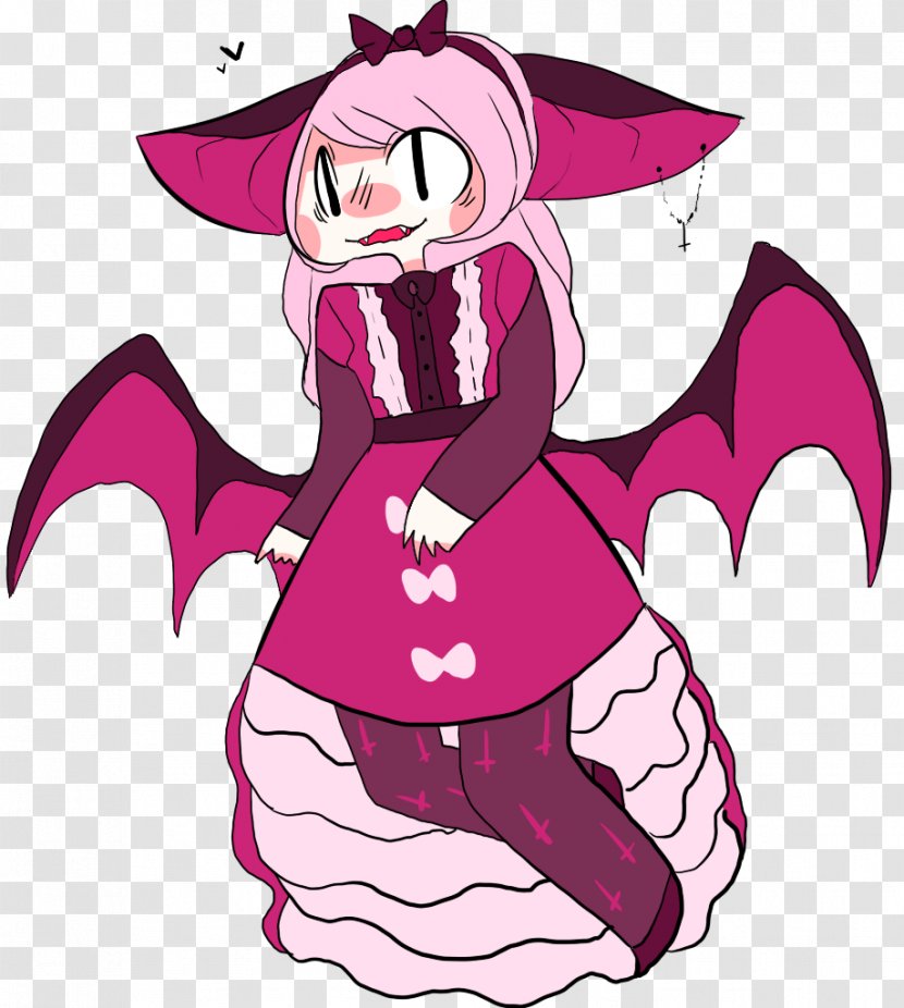 Demon Horse Pink M Clip Art - Tree - Vampire Bat Transparent PNG
