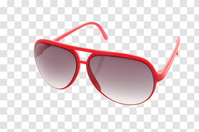 Sunglasses Goggles - Glasses - Thin Red Frame Transparent PNG