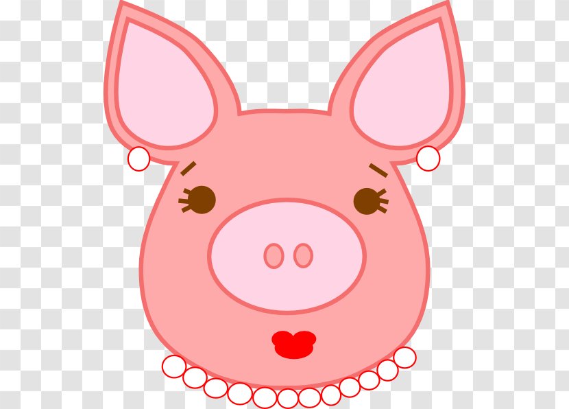 Pig Royalty-free Clip Art - Pink - Pale Vector Transparent PNG