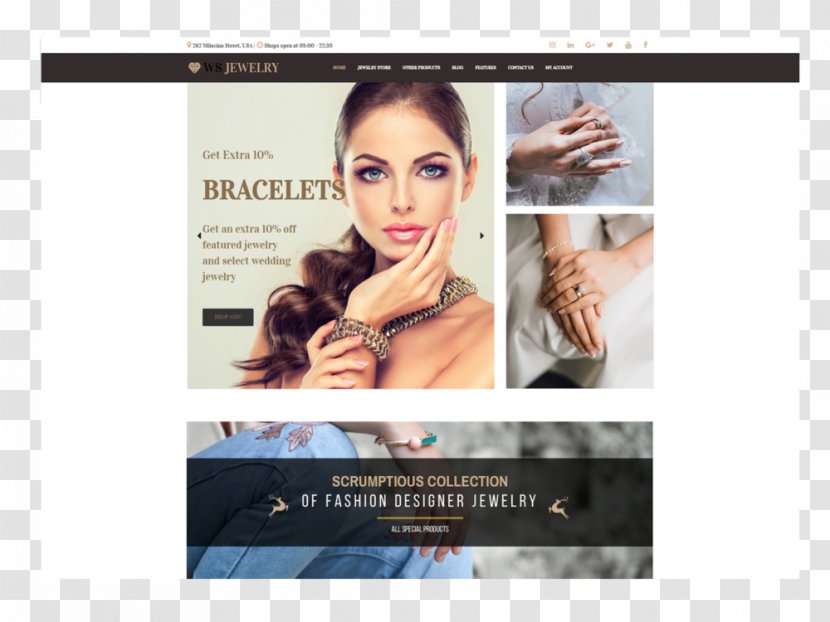 WooCommerce Responsive Web Design Jewellery WordPress E-commerce - Theme Transparent PNG