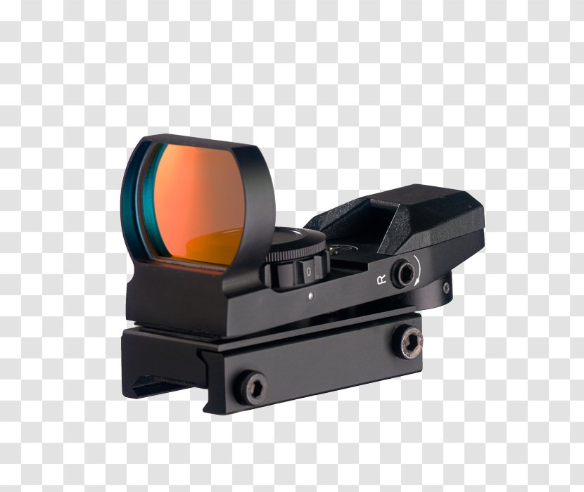 Reflector Sight Red Dot Reticle Weaver Rail Mount - Picatinny - Weapon Transparent PNG