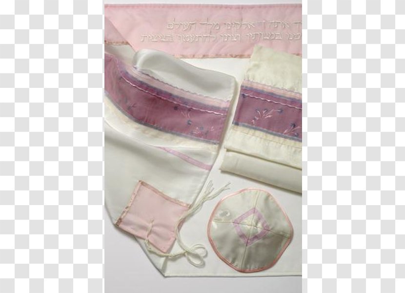 Textile Pink Embroidery Silk - Tallit Transparent PNG